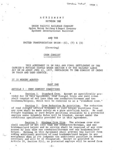 1980 IDAHO CREW CONSIST AGREEMENT