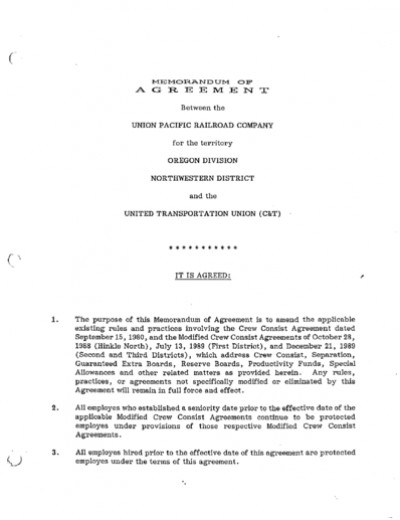 1992 CREW CONSIST MODIFICATION - NWD