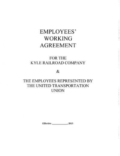 2013 KYLE RAILROAD AGREEMENT