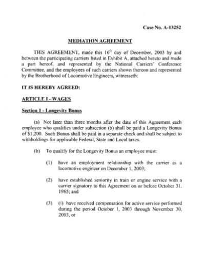 2003 NATIONAL AGREEMENT-BLE