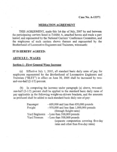 2007 NATIONAL AGREEMENT