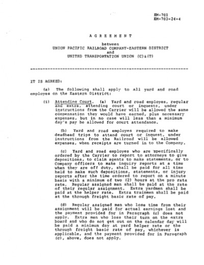 Attending Court and Leave of Absence