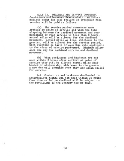 Rule 73: Deahead and Service Combined