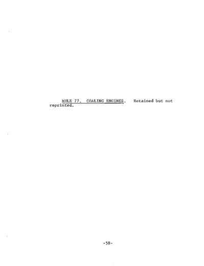 Rule 77: Coaling Engines