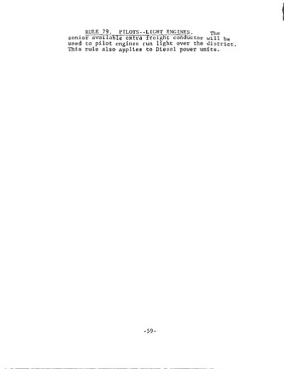 Rule 79: Pilots- Light Engines