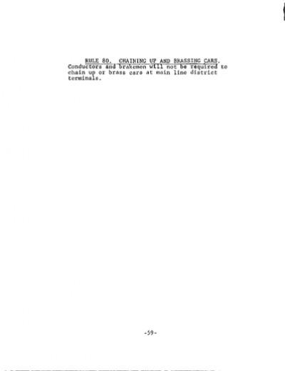 Rule 80: Chaining and Brassing Cars