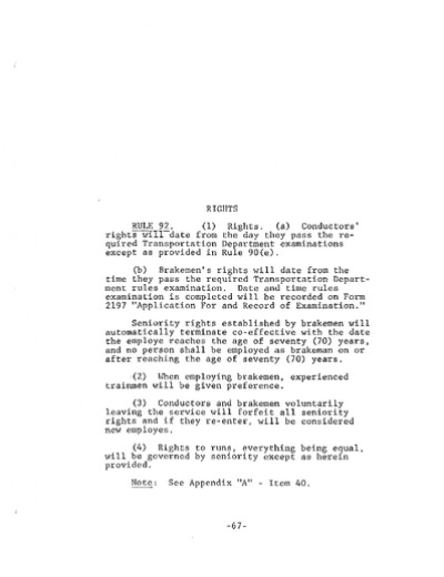 Rule 92: Promotion and Rights