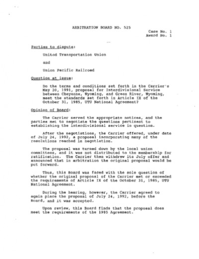 CHEYENNE-GREEN RIVER ID SRVC