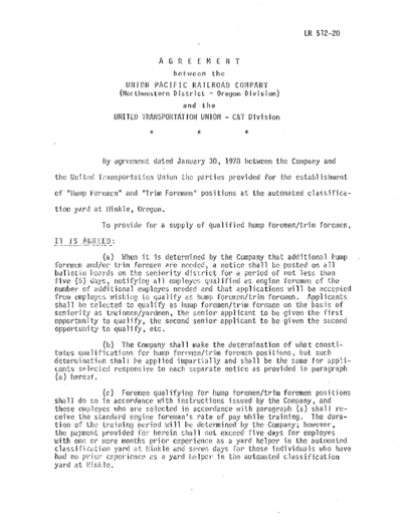 HUMP TRIM FOREMAN- HINKLE