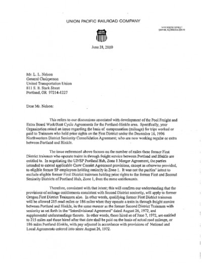 INTERDIVISIONAL SERVICE: HINKLE- PORTLAND